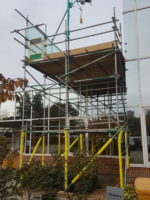 Temporary Roof Scaffolding for Weather Protection and Site Safety